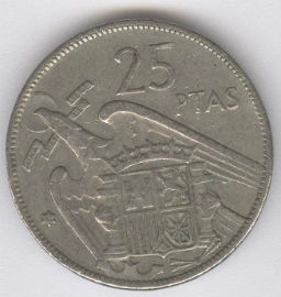 España 25 Pesetas de 1957