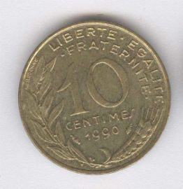Francia 10 Centimes de 1990