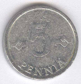 Finlandia 5 Pennia de 1987