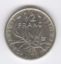 Francia 1/2 Franc de 1973