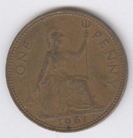 Inglaterra 1 Penny de 1961