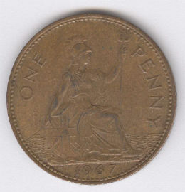 Inglaterra 1 Penny de 1967
