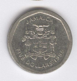 Jamaica 5 Dollar de 1995
