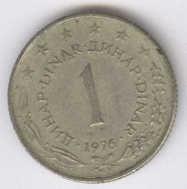 Yugoslavia 1 Dinar de 1976