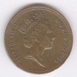 Inglaterra 1 Penny de 1988
