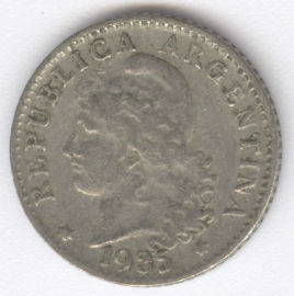 Argentina 5 Centavos de 1935