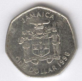 Jamaica 1 Dollar de 1996