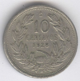 Chile 10 Centavos de 1928