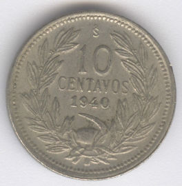 Chile 10 Centavos de 1940