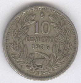 Chile 10 Centavos de 1935