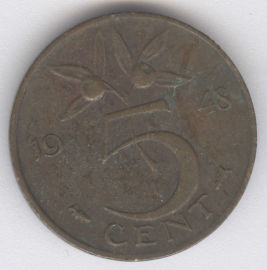 Holanda 5 Cents de 1948