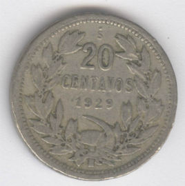 Chile 20 Centavos de 1929