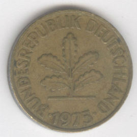 Alemania 10 Pfennig de 1975 (D)