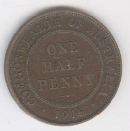 Australia 1/2 Penny de 1916