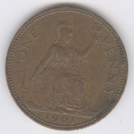 Inglaterra 1 Penny de 1961