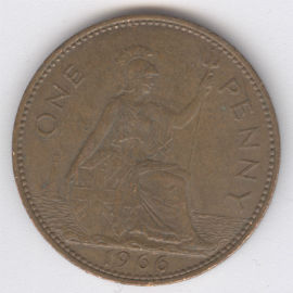 Inglaterra 1 Penny de 1966