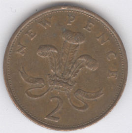 Inglaterra 2 New Pence de 1980