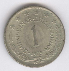 Yugoslavia 1 Dinar de 1973