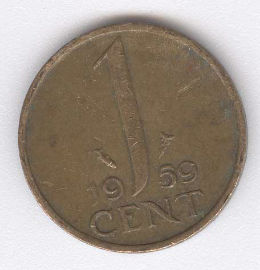 Holanda 1 Cent de 1959