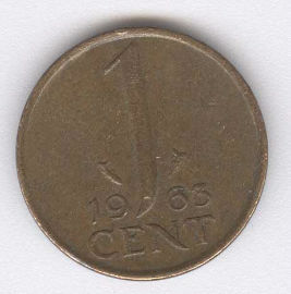 Holanda 1 Cent de 1963