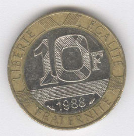 Francia 10 Francs de 1988