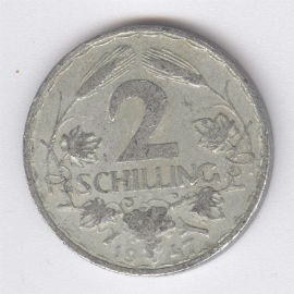 Austria 2 Shilling de 1947
