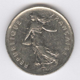 Francia 5 Francs de 1972