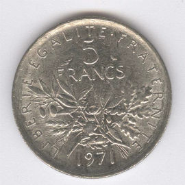 Francia 5 Francs de 1971