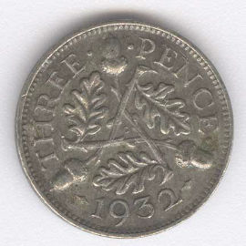 Inglaterra 3 Pence de 1932