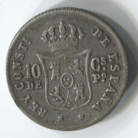 Filipinas 10 Centavos de 1885