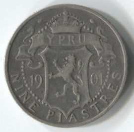 Chipre 9 Piastres de 1901