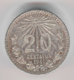 Mexico 20 Centavos de 1941