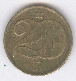 Checoslovaquia 20 Haleru de 1975