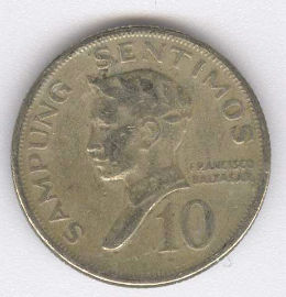 Filipinas 10 Sentimos de 1971