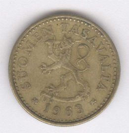 Finlandia 10 Pennia de 1963