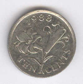 Bermuda 10 Cents de 1988