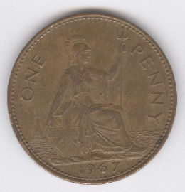Inglaterra 1 Penny de 1967