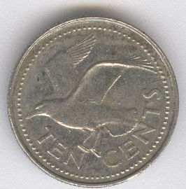 Barbados 10 Cents de 1992