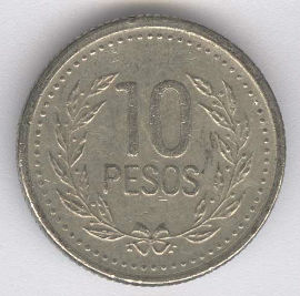 Colombia 10 Pesos de 1994