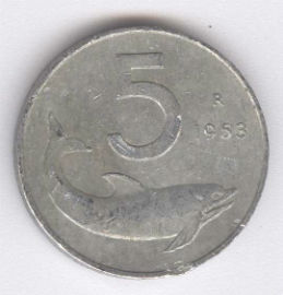 Italia 5 Lire de 1953