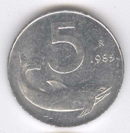 Italia 5 Lire de 1985