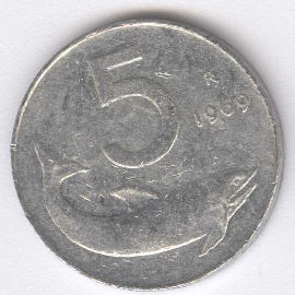 Italia 5 Lire de 1969