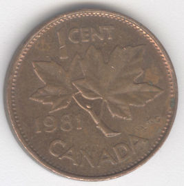 Canadá 1 Cent de 1981