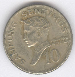 Filipinas 10 Sentimos de 1972