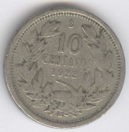 Chile 10 Centavos de 1922
