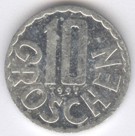 Austria 10 Groschen de 1991