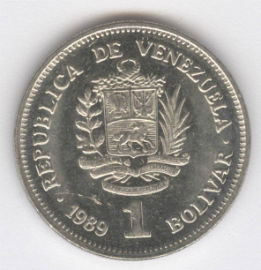 Venezuela 1 Bolivar de 1989