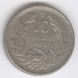 Chile 10 Centavos de 1935
