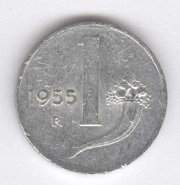 Italia 1 Lire de 1955