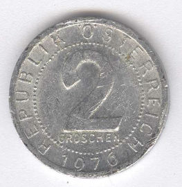 Austria 2 Groschen de 1976
